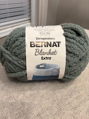 Bernat NEW Extra Thick Blanket Yarn - color is Smoky Green
